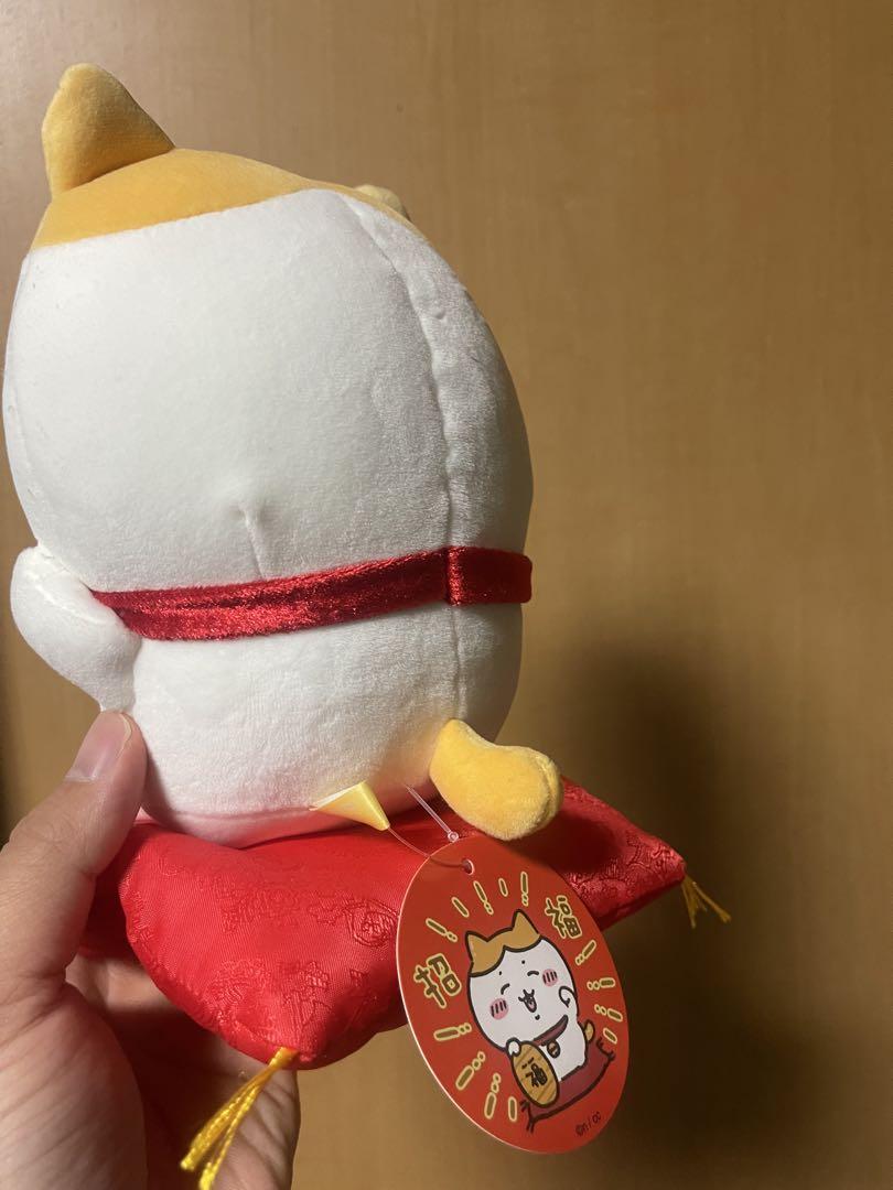 ハチワレ 招き猫 ぬいぐるみ マスコット ちいかわ 招福　s