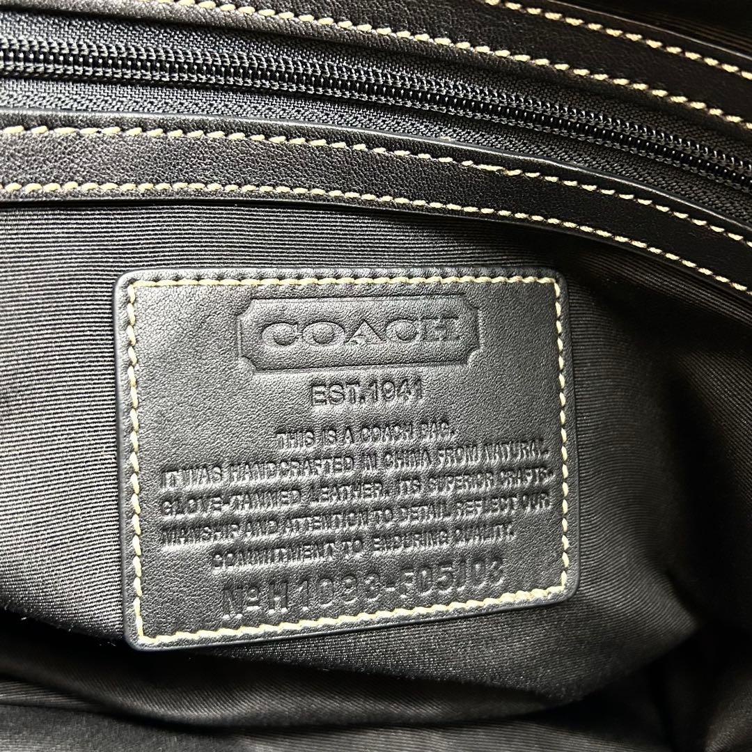美品　COACH コーチ　ボストンバッグ　2way オールレザー　本革　ブラック