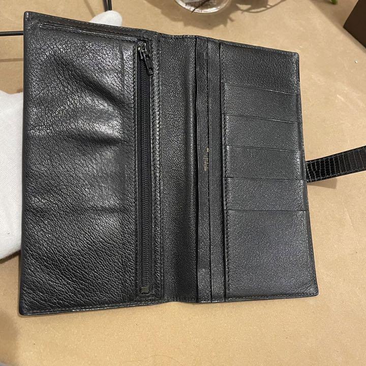 ❣️エルメス❣️ベアン クラシック✨リザード長財布✨ブラック✨超希少品✨