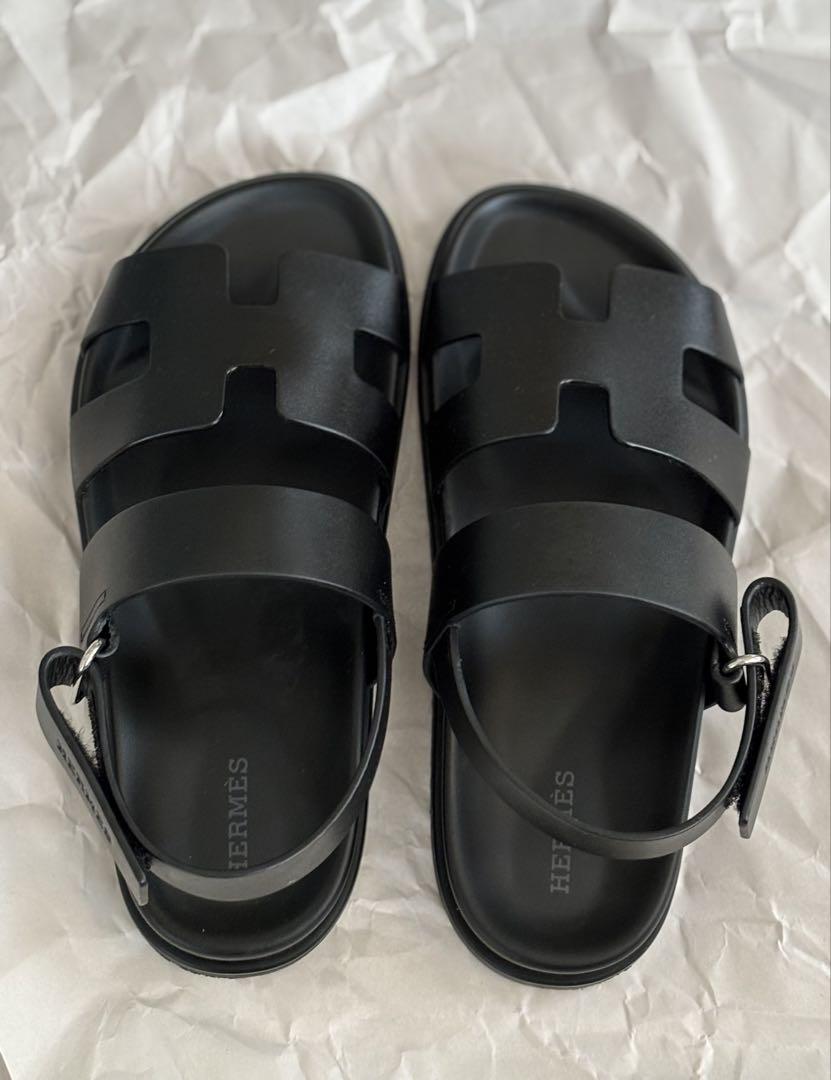 【美品】エルメス　サンダル 《ジニアス》　ブラック36