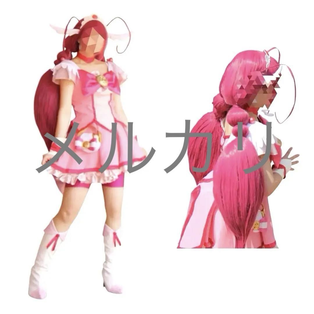 スマイルプリキュア　キュアハッピー　コスプレ 衣装　ウィッグ Amazon.co.jp: [NOVSKI] スマイルプリキュア!星空みゆき キュア