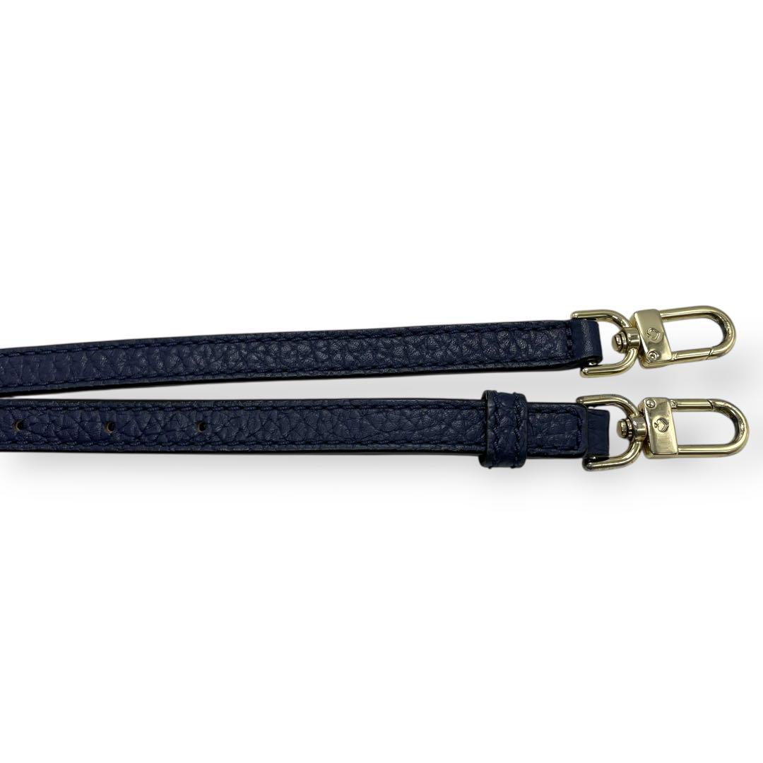 極美品　ケイトスペード　2way ショルダーバッグ　ハンド　レザー　シボ　紺色 極美品 ケイトスペード 2way ショルダーバッグ ハンド レザー