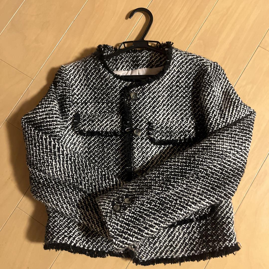 自宅試着のみ】Wool-Blend Fancy Tweed Jacket