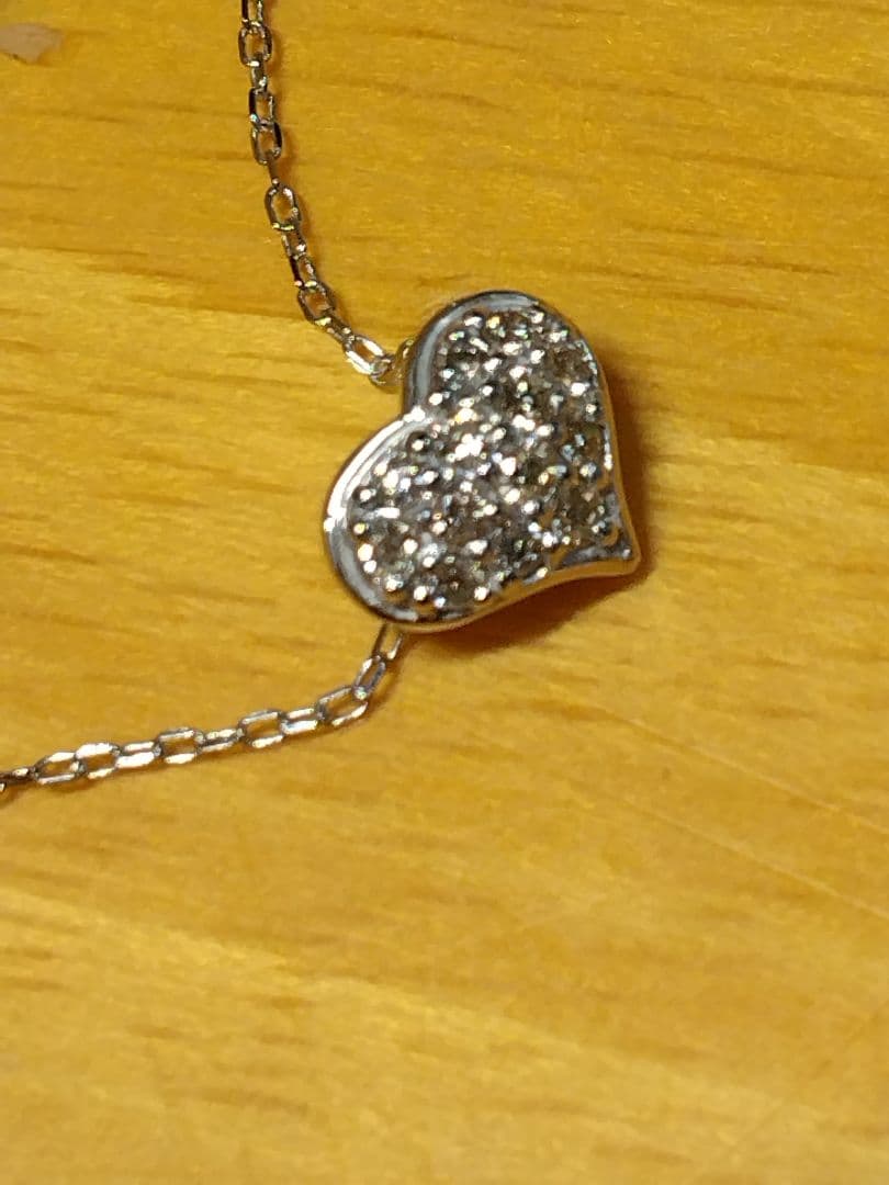 お買い得品◆k10wG ダイヤモンドペンダントトップつきネックレス