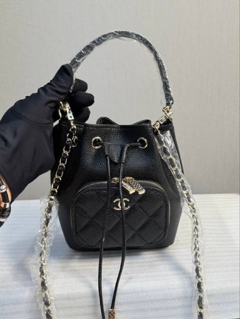 新品 巾着 ショルダーバッグ