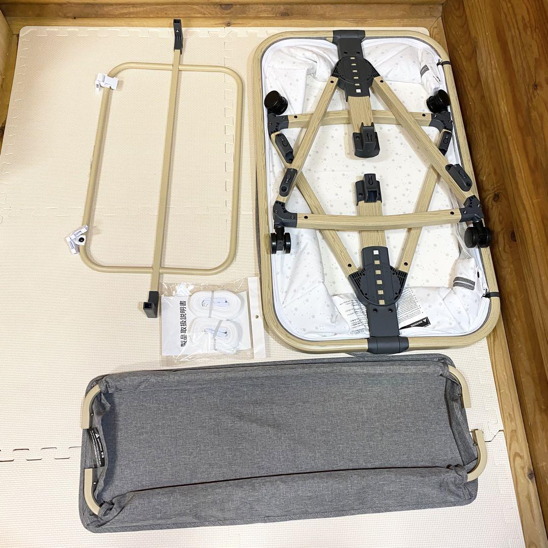 【美品】HZDMJ 折りたたみ式 ベビーベッド 2023年製 ベッド