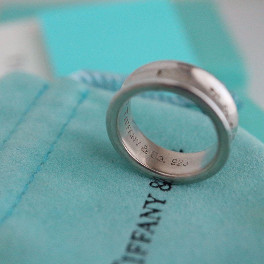 美品 ティファニー 1837 リング　9号 Tiffany & Co. - ティファニー チタン 1837 リング 9号 シルバー