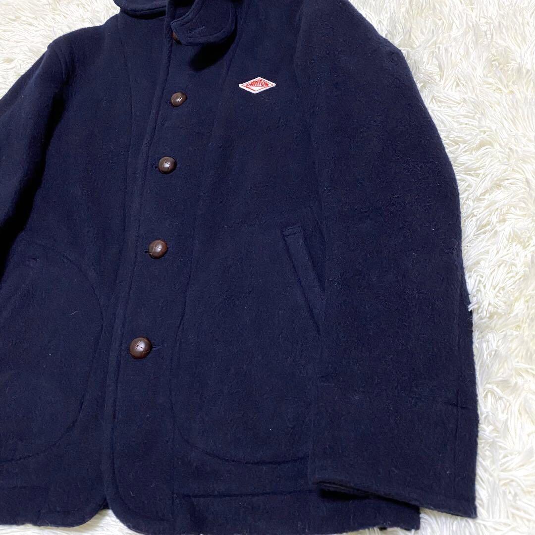 【大人気✨】DANTON ウールモッサコート くるみボタン ネイビー 40