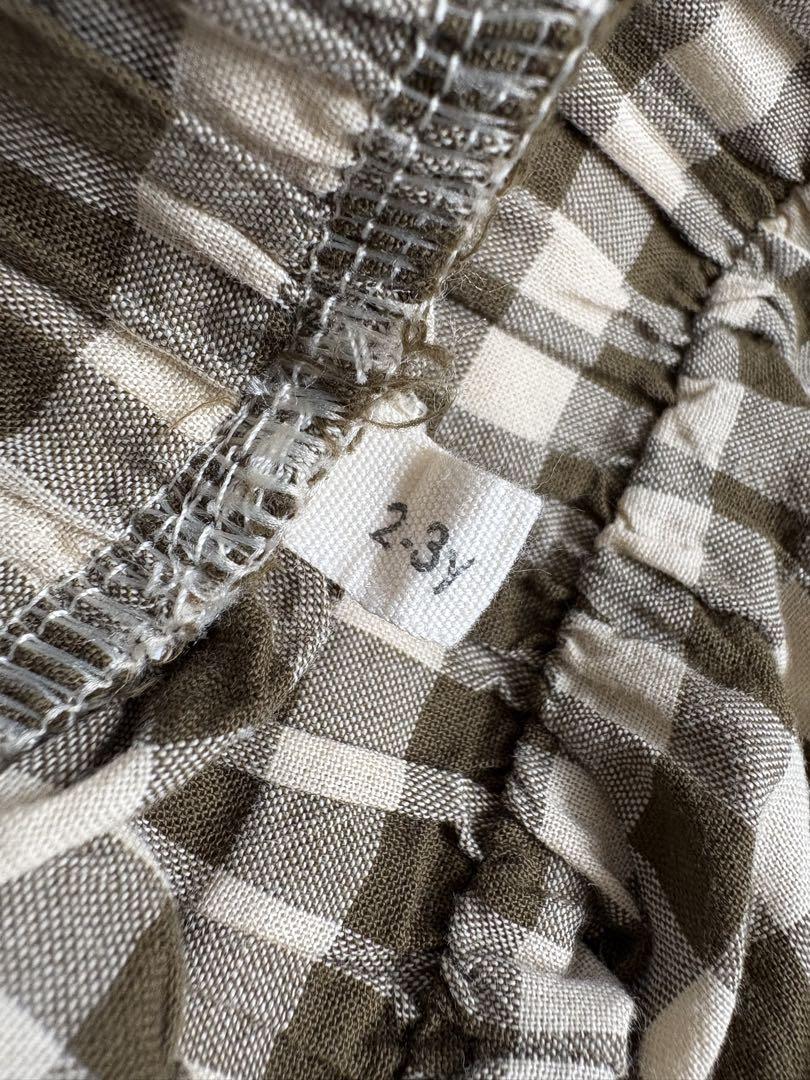ボトムス organiczoo gingham pants 2-3y