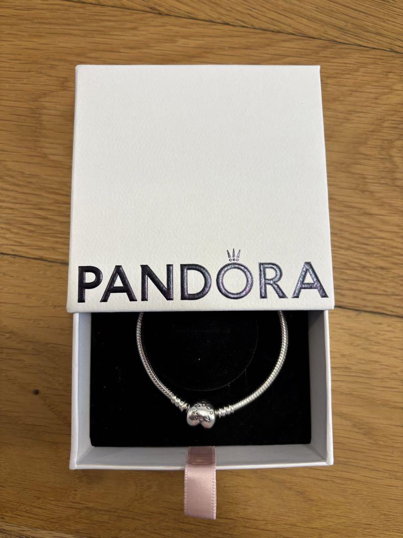 正規品パンドラPANDRA ハートチャーム　ブレスレット　バングル