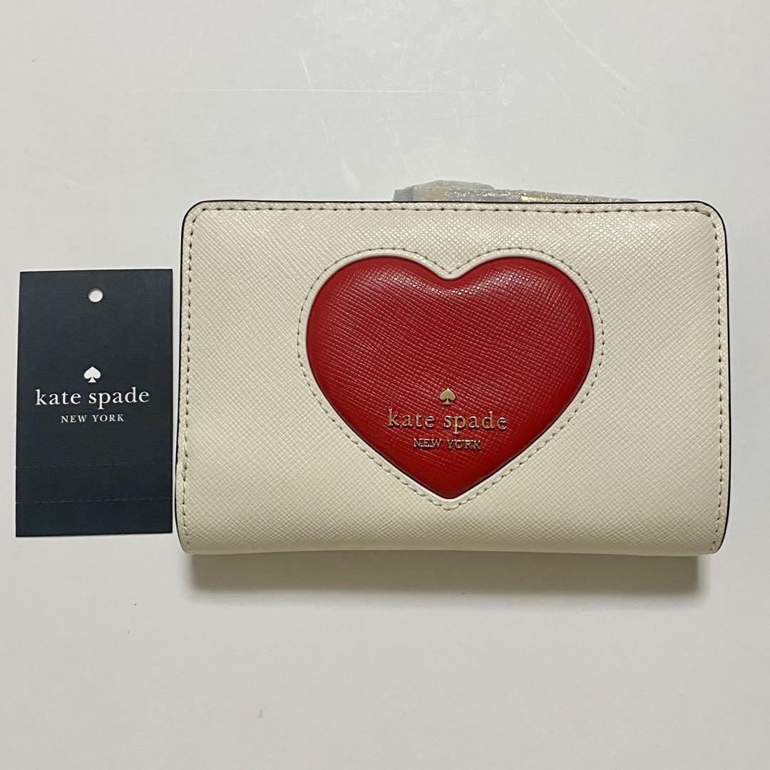 【初回限定】 kate 新品 spade メルカリ - 二つ折り財布 ハート 小物