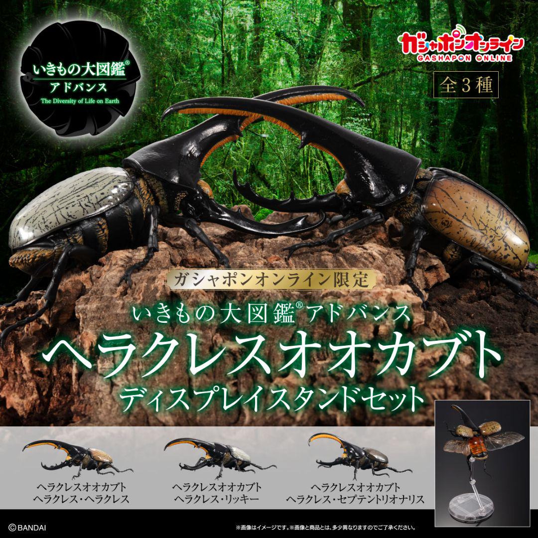 いきもの大図鑑アドバンス ヘラクレスオオカブト 全3種 オンライン限定 田中寛晃