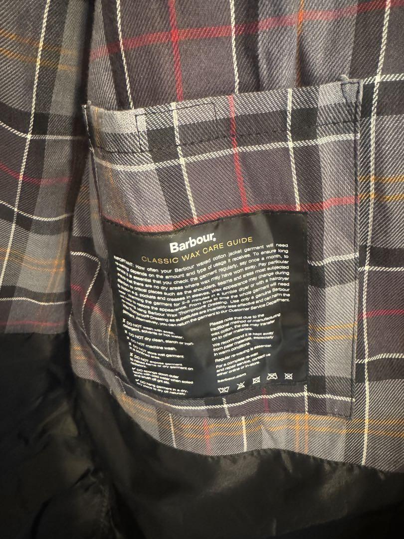 （美品）Barbour OVERSIZE WAX BURGHLEY 38 黒