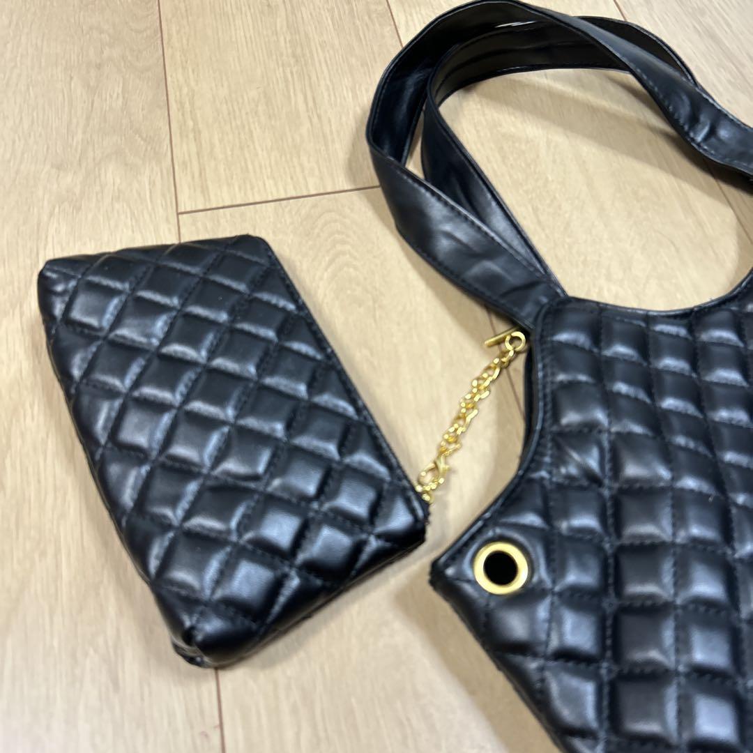 YSL キルティング マザーズバッグ、トートバッグ。新品、未使用。ポーチ付き