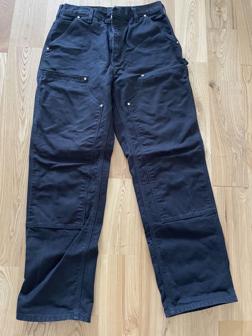 Carhartt ダブルニー アメリカ製 32x32 ブラック