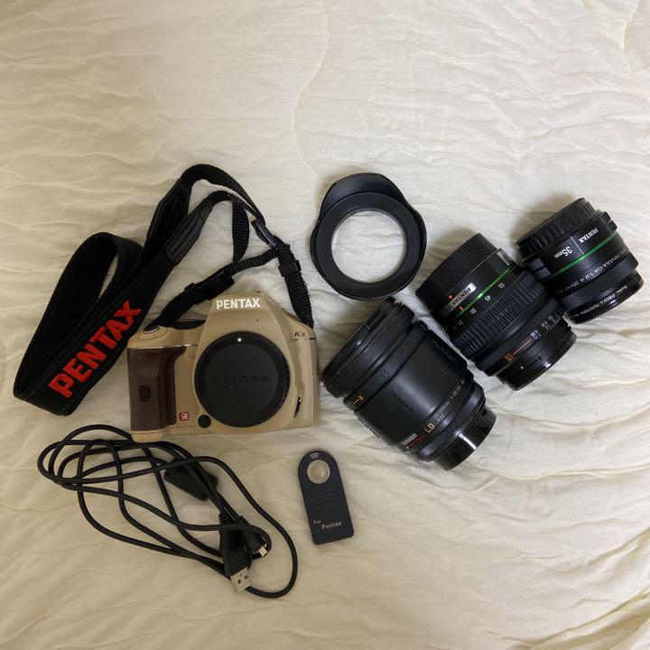 PENTAX K-X 高倍率レンズ3本キット BEIGE/BROWN PENTAX K-X 高倍率レンズ3本キット BEIGE/BROWN