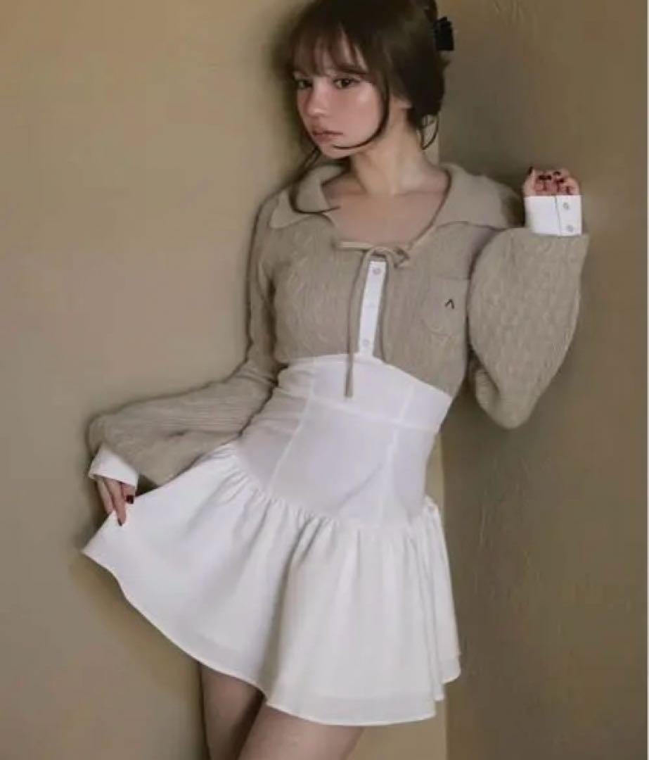 ワンピース andmary Tess blouse mini dress