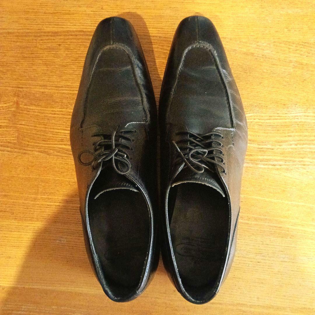 Trading Post 黒のレザー ドレスシューズ25.5cm Trading Post 黒のレザー ドレスシューズ25.5cm