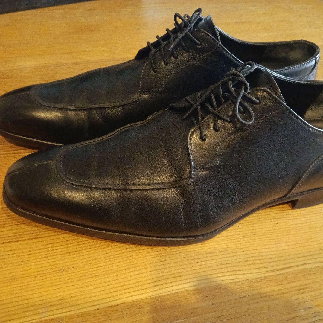 Trading Post 黒のレザー ドレスシューズ25.5cm Trading Post 黒のレザー ドレスシューズ25.5cm