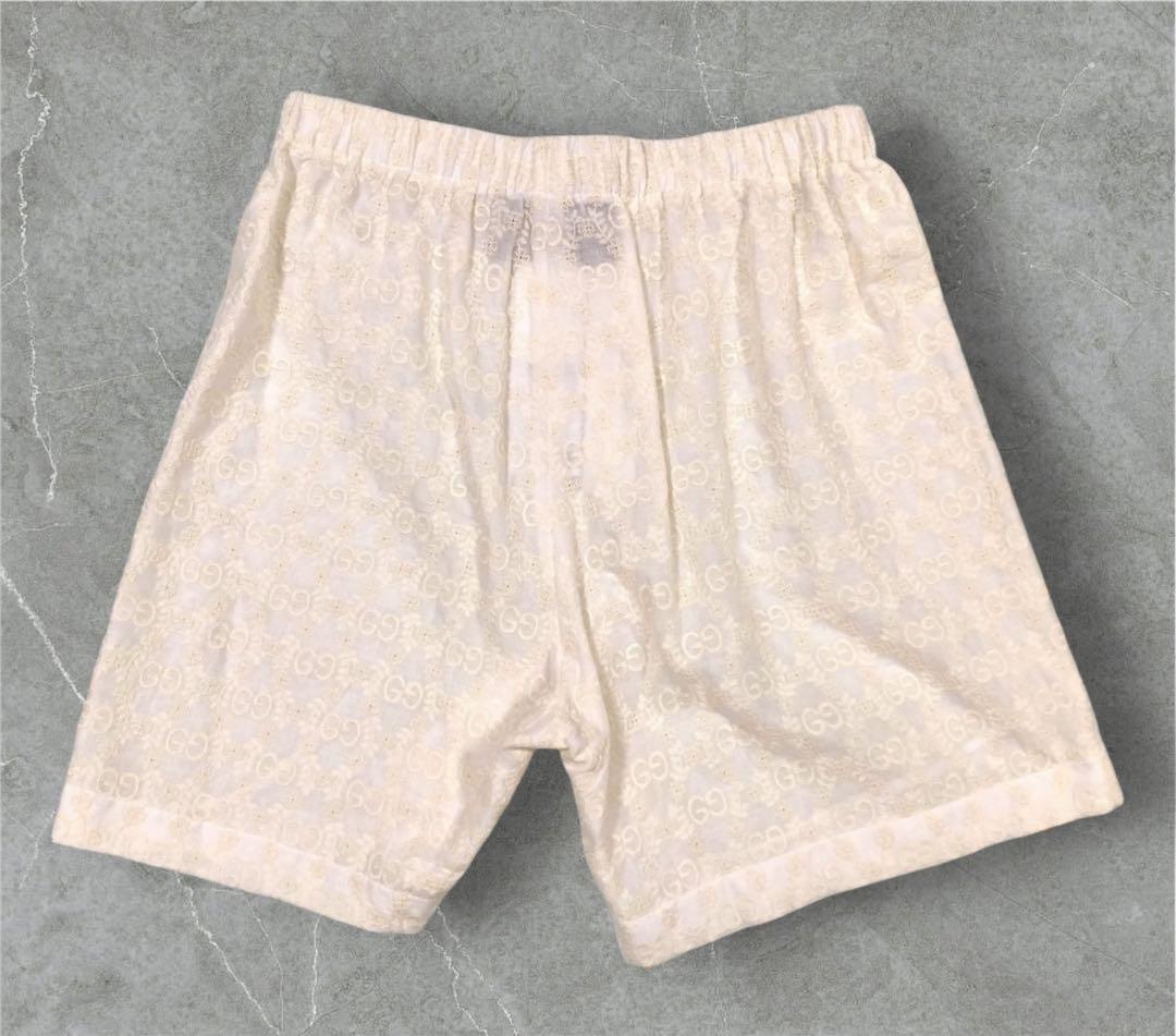 タグ付き　グッチ GUCCI GGエンブロイダリー コットン ショートパンツ