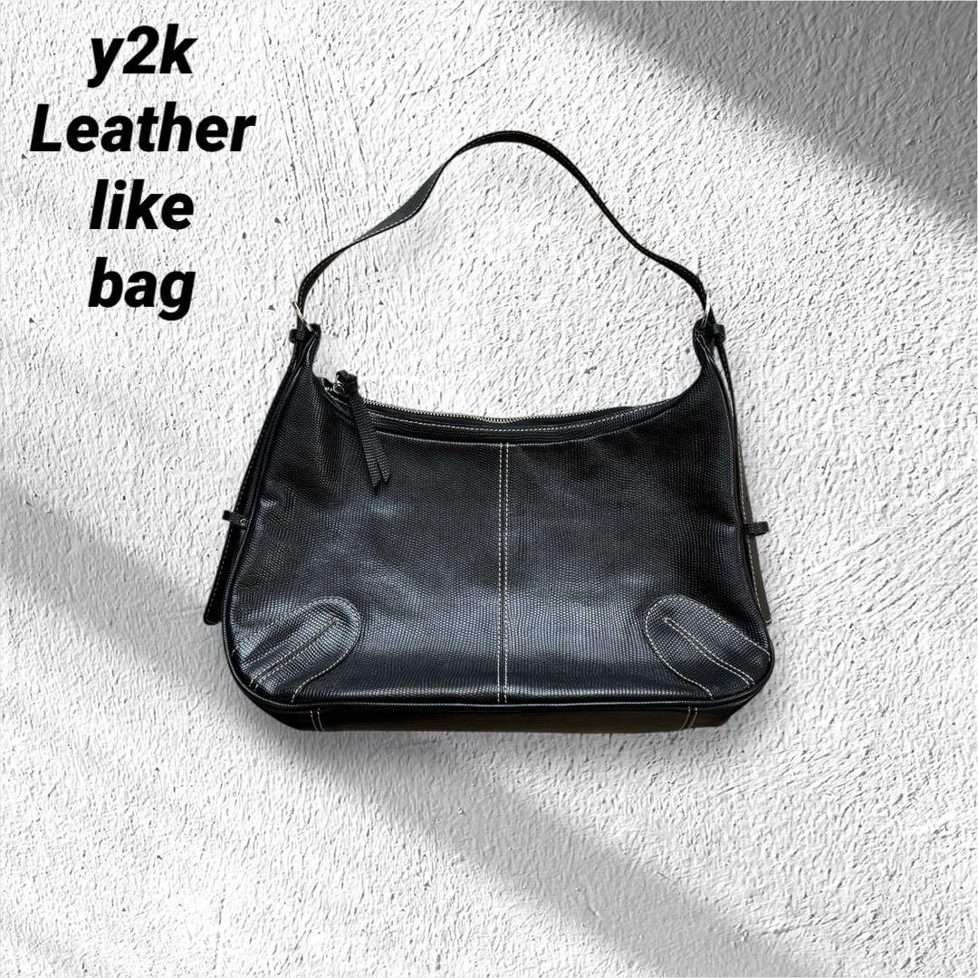 00s archive shoulder bag leather like - メルカリ