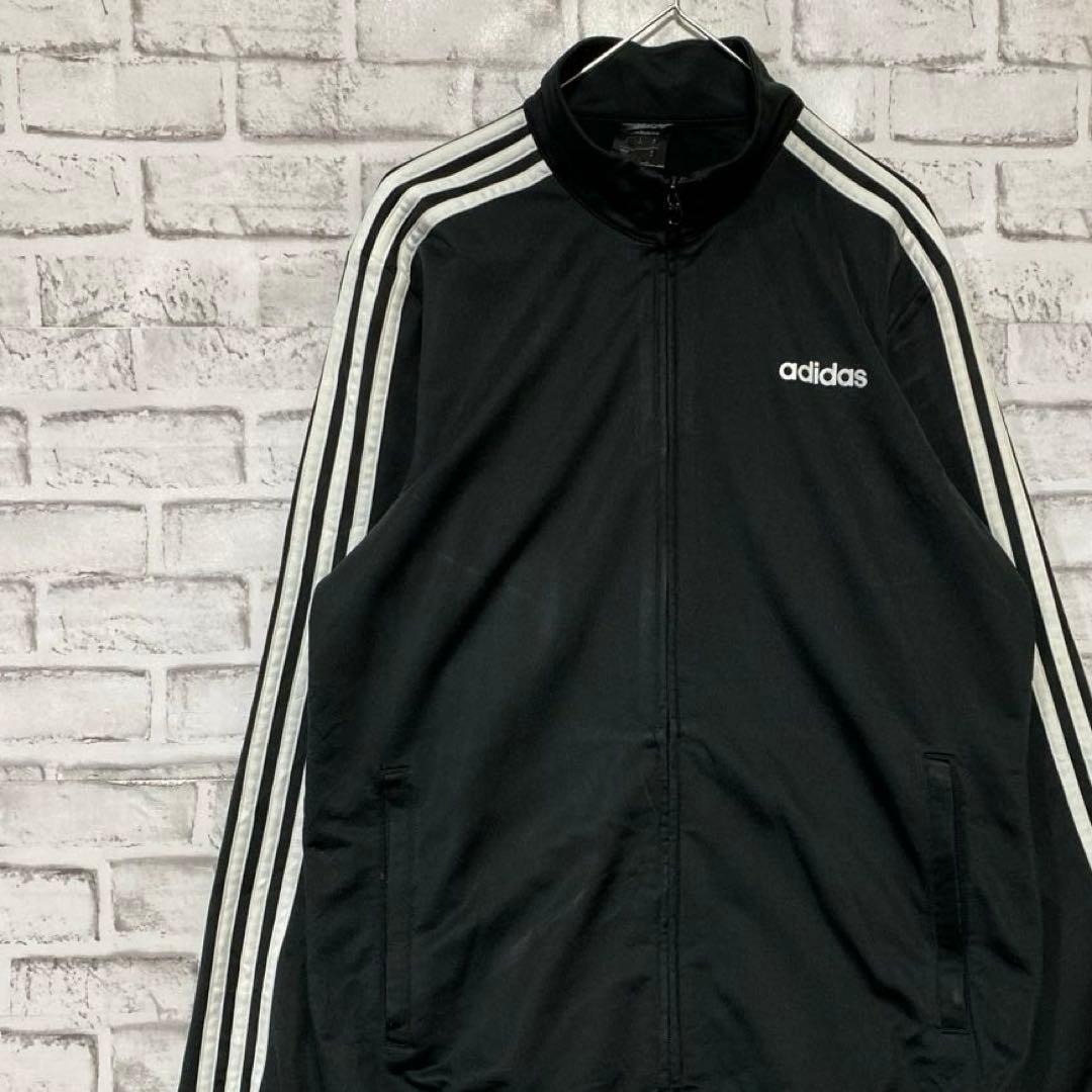 アディダス ジャージ　トラックジャケット　ブラックL6