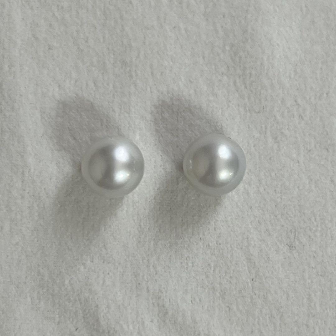 パールピアス 白蝶真珠 12.1mm pt900（プラチナ900） 南洋真珠