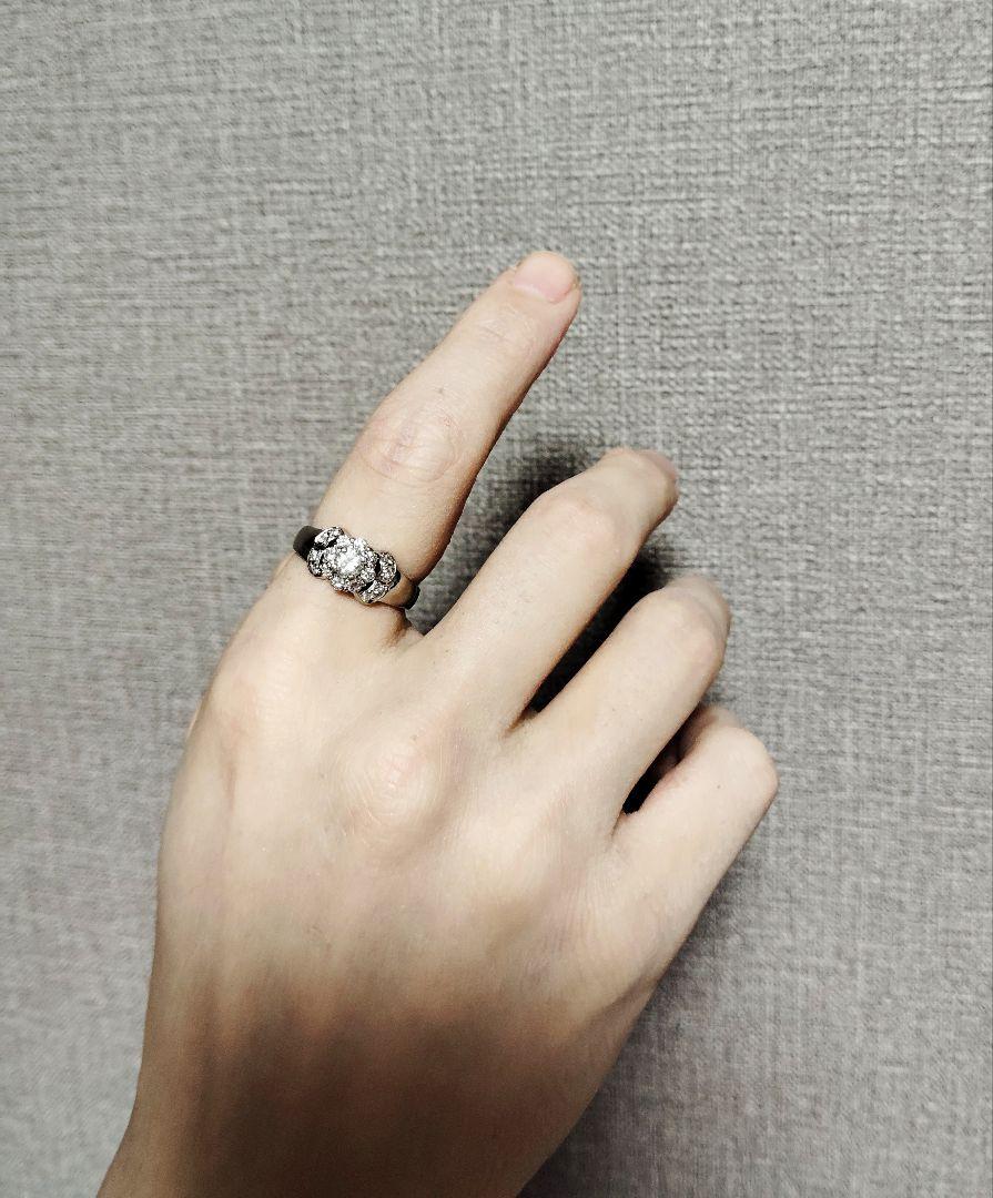 プラチナ 天然ダイヤモンド リング 10号 指輪 Pt900 0.55ct プラチナ 天然ダイヤモンド リング 10号 指輪 Pt900 0.55ct