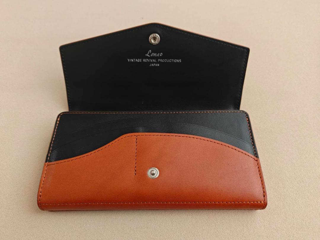 Loneo ロネオ イタリアンオイル2 牛革 ブラウン 長財布