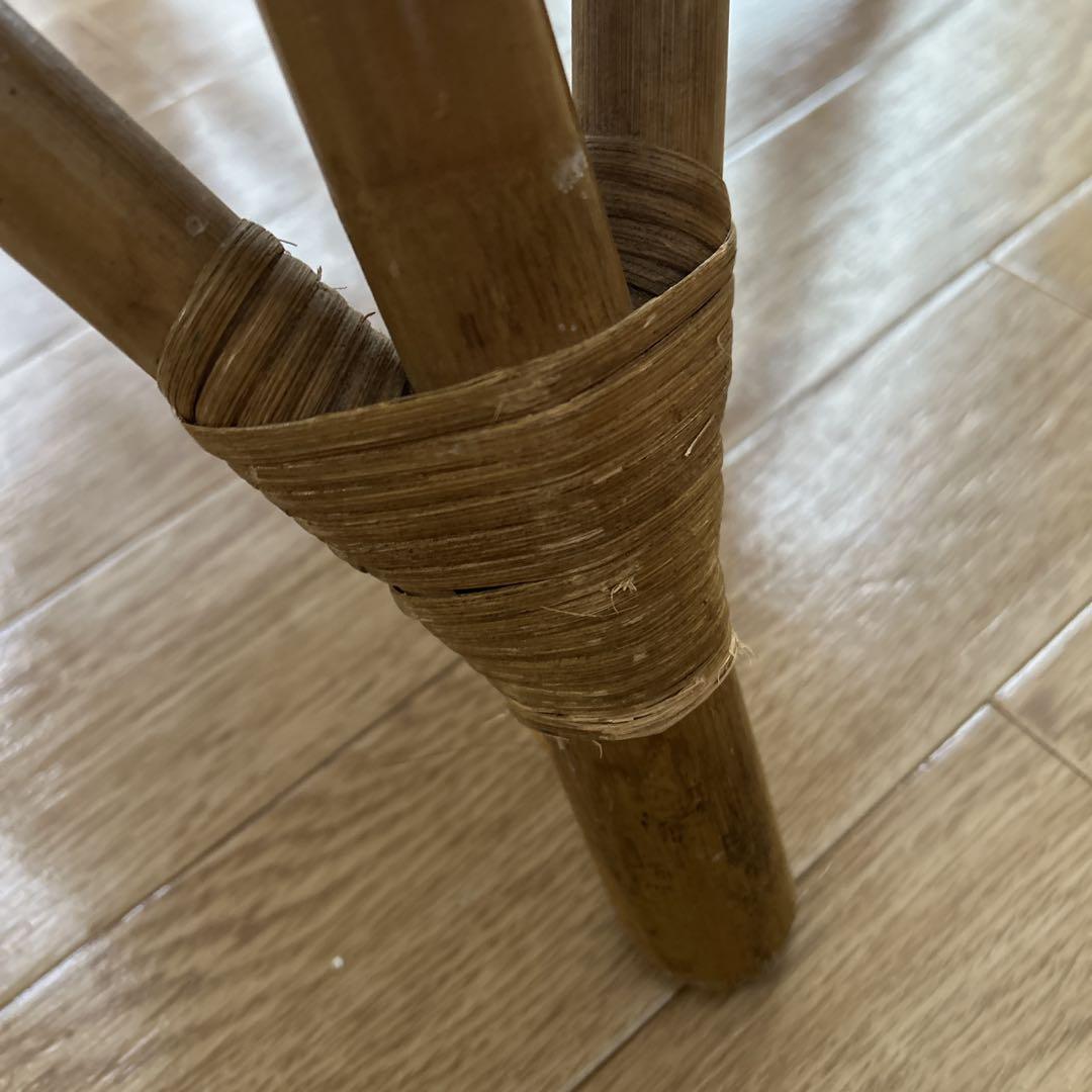専用‼️tempered ラタン　円形テーブル（ガラス天板）