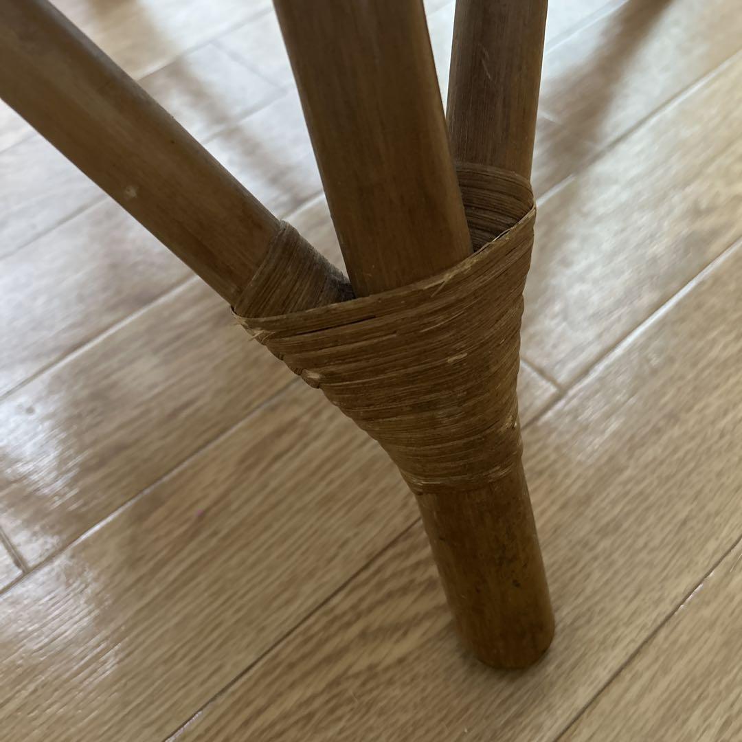 専用‼️tempered ラタン　円形テーブル（ガラス天板）