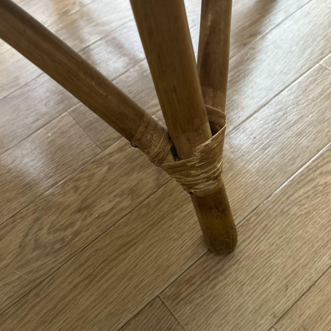 専用‼️tempered ラタン　円形テーブル（ガラス天板）
