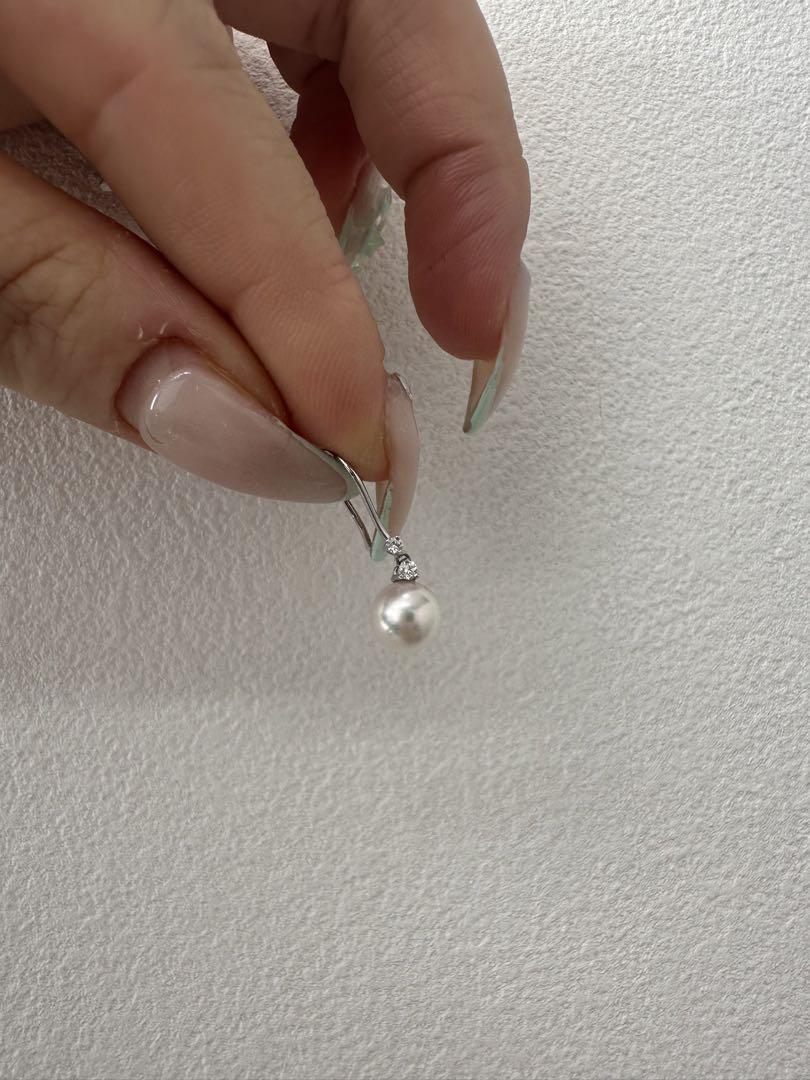 ミキモト　ピアス　パール　あこや真珠　ダイヤ