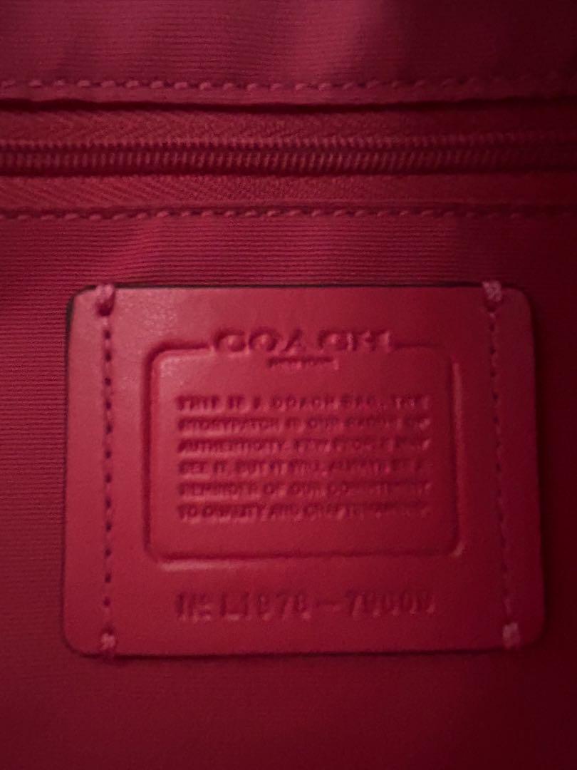 COACH ロゴトートバッグ ベージュ/ピンク
