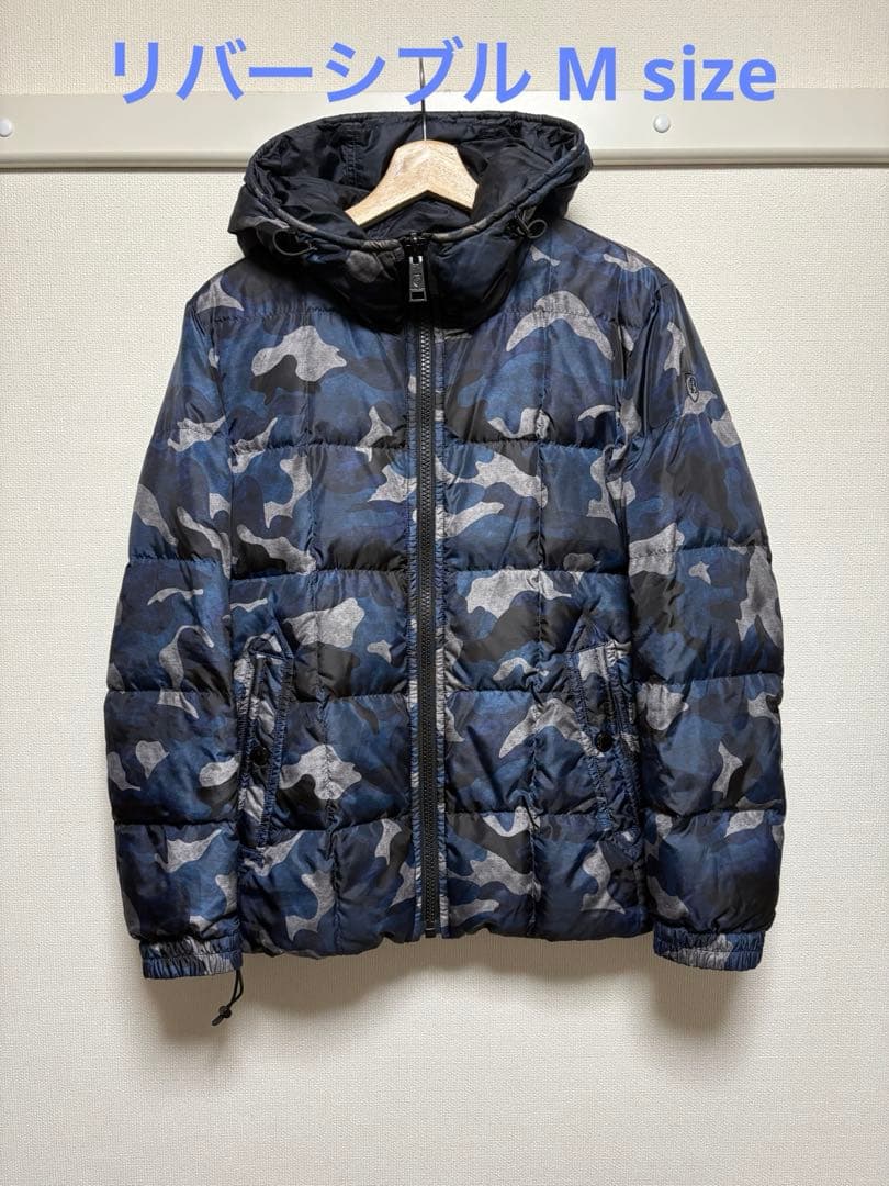 Burberryブラックレーベル迷彩柄 リバーシブルダウンジャケットM size