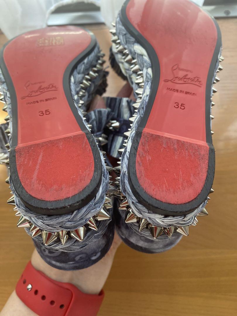Christian Louboutin サンダル/スタッズ/35/値下/匿名 Christian Louboutin サンダル/スタッズ/35/値下/匿名