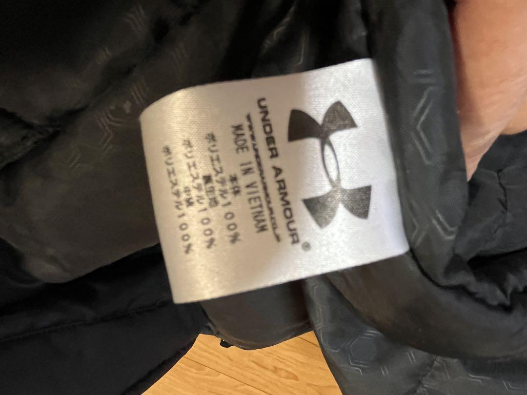 美品✨アンダーアーマー　ベンチコート　ビッグロゴ　ブラック　2XL