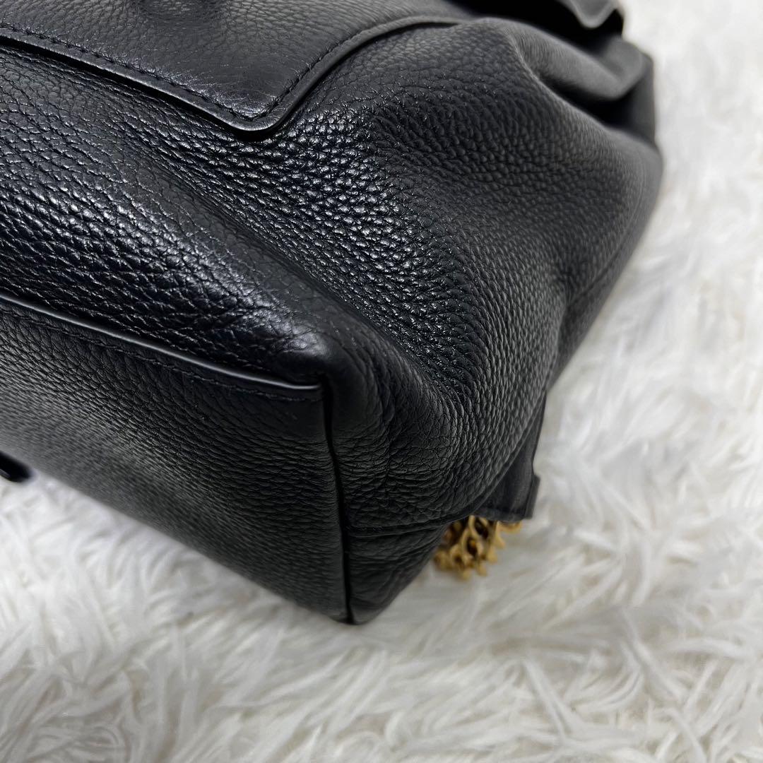 良品✨トリーバーチ ✨シボ革レザーリュック バック 黒