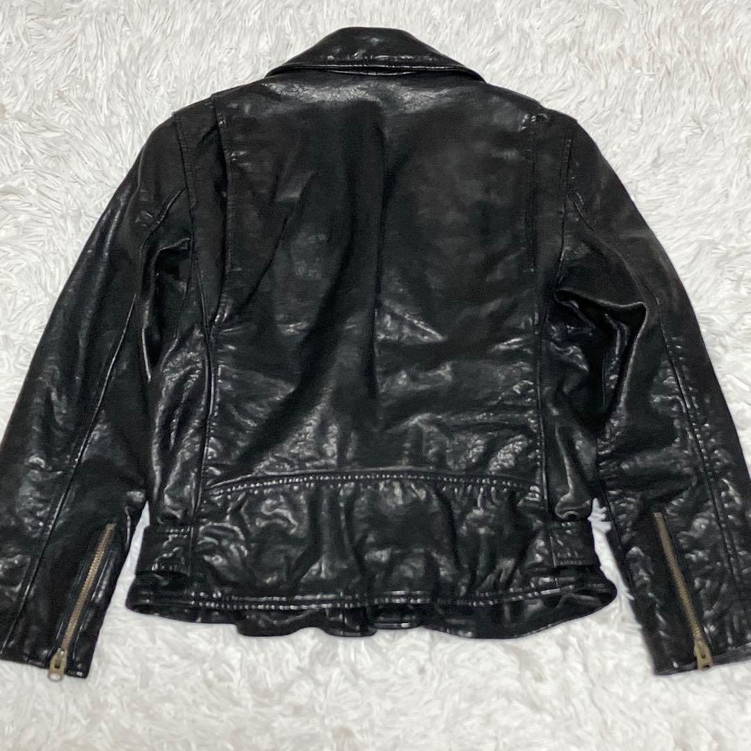 ビューティフルピープル ダブル ライダースジャケット 140 レザー 黒 ビューティフルピープル ダブル ライダースジャケット 140 レザー 黒