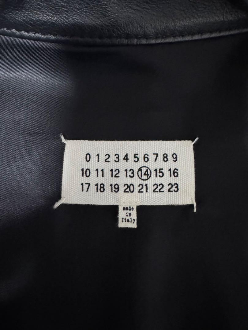極美品　メゾンマルジェラ　48 ハの字 ライダース レザー ジャケット
