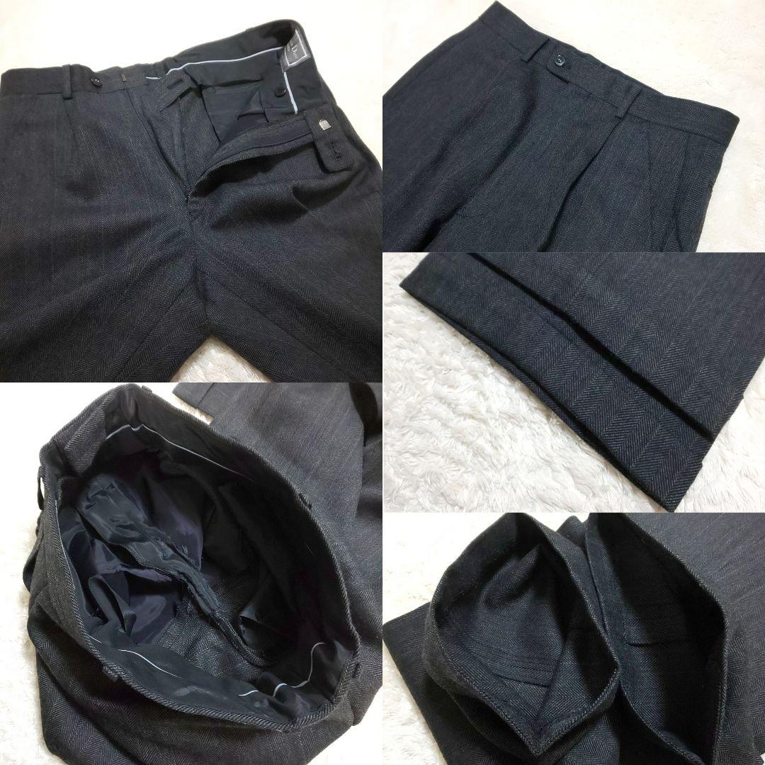 【極美品】Christian Dior 6ボタンダブルセットアップ ヘリンボーン
