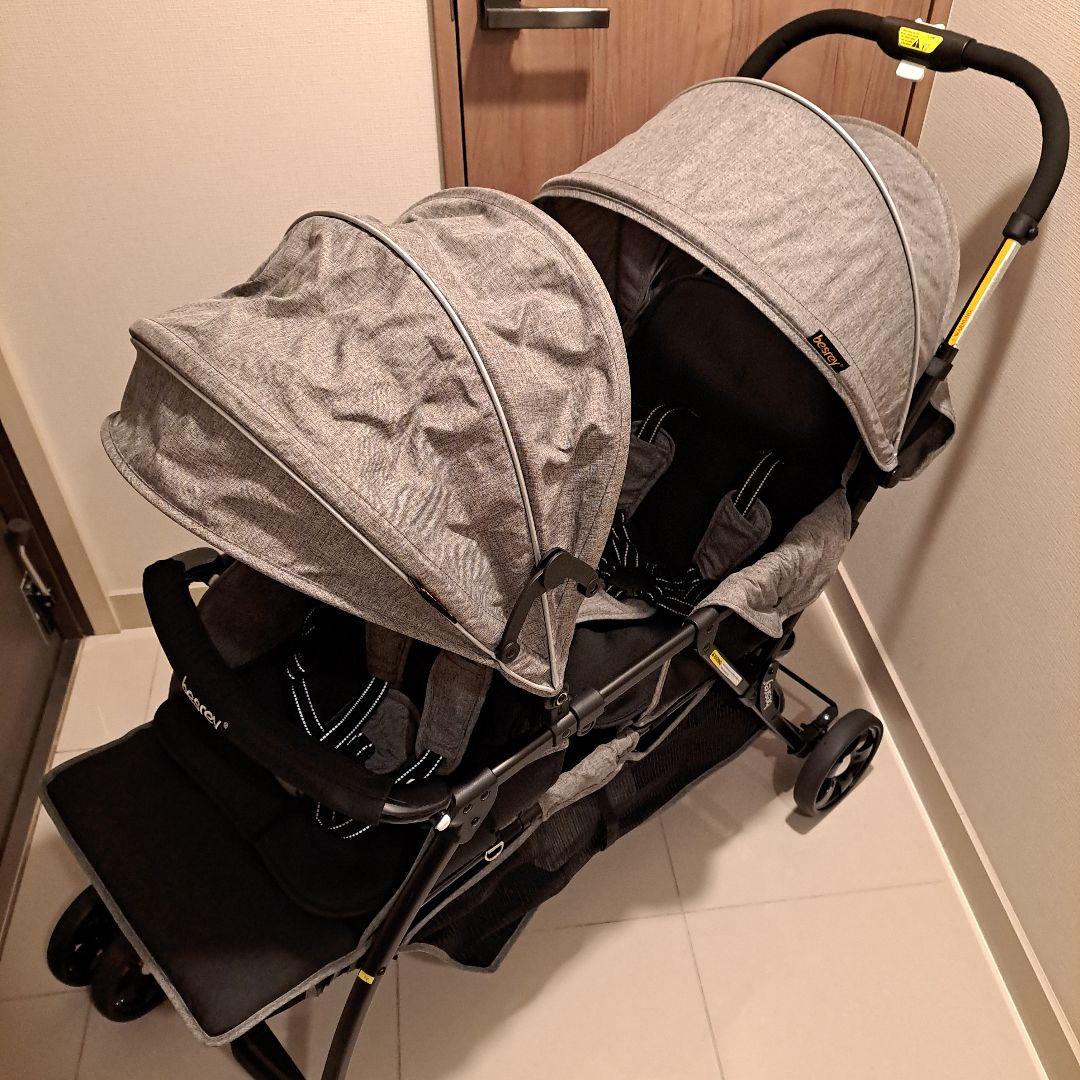 Amazon | besrey ベビーカー 2人乗りベビーカー 双子用 背面