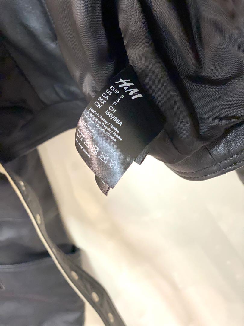 h-m レザークロップドジャケット