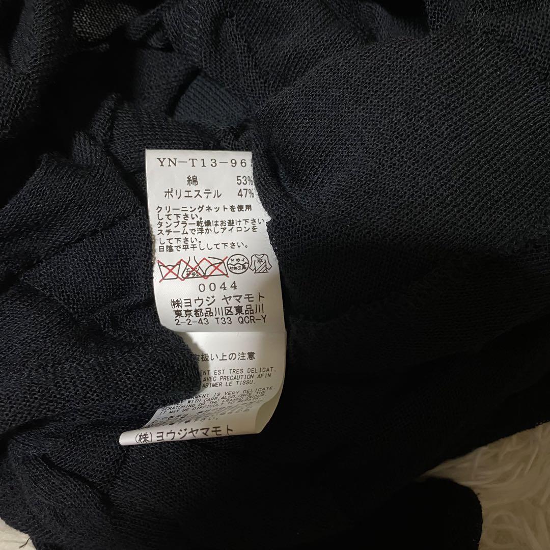 Y's Yohji Yamamoto カーディガン　ブラック　シアー　変形　M