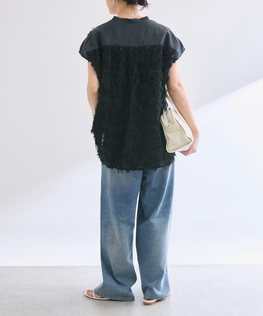 25ss RIVE DROITE リブドロワ　カットジャガードフレンチシャツ