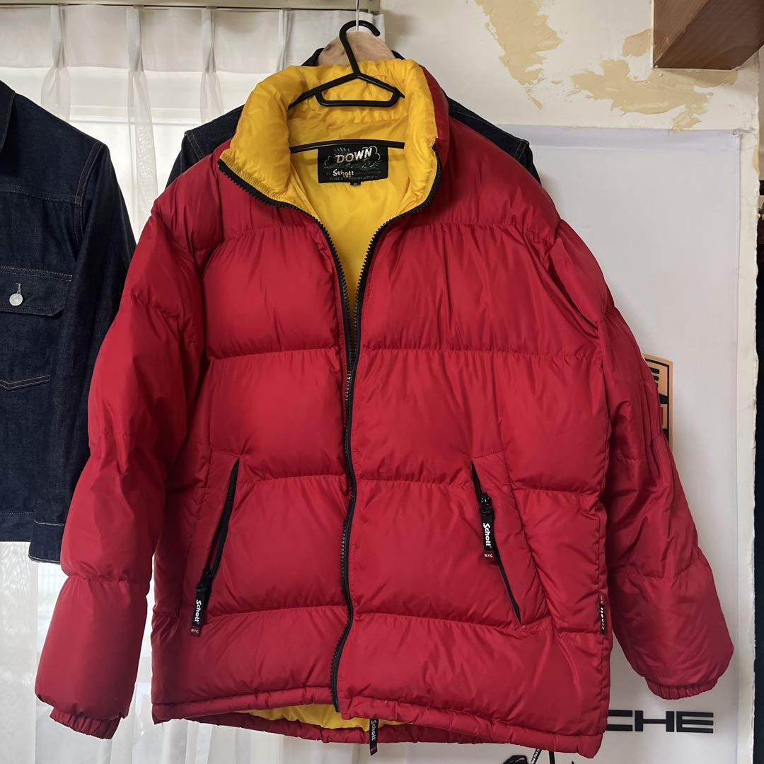 Schott ダウンジャケット レッド