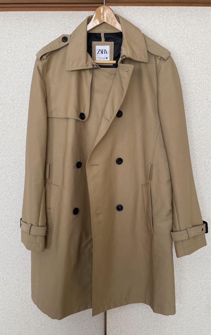 ZARA トレンチコート　メンズトレンチコート　ベージュ