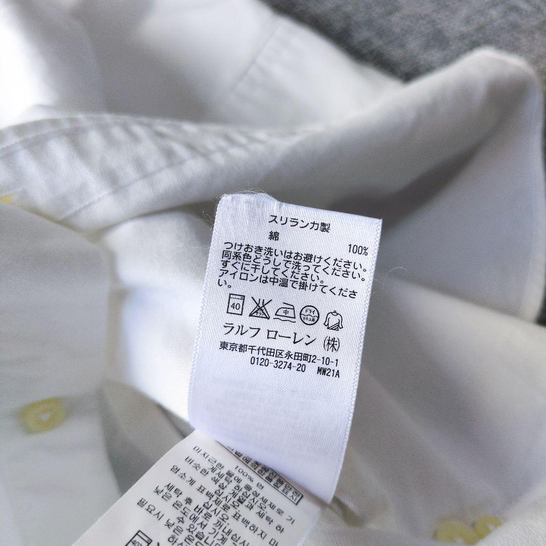 ラルフローレン　コットン ショートスリーブシャツ　ポニー刺繍　L相当　美品 ラルフローレン 国内正規品 ポニー刺繡 オックスフォードシャツ