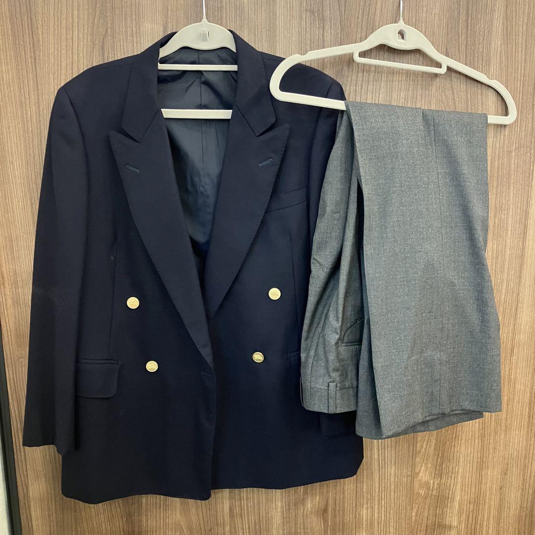 Burberrys ネイビー ダブルブレスト ブレザー 美品】BURBERRY バーバリー ダブルブレスト ブレザー ダーク