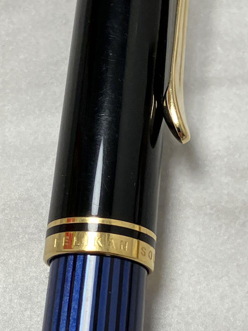 ジャンク★pelikan　ペリカン　万年筆　スーベレーン　青　14K